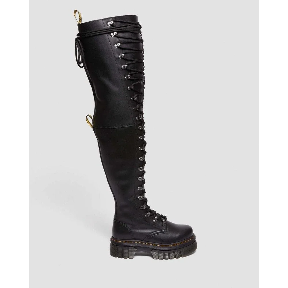 Dr Martens Audrick 22-Eye Extreme Lace Knee High Platform Boots